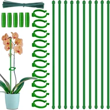 10Pcs Plant Support Stakes, 11Inch Garden Orchid Sticks Extended to 3Ft 4Ft Orch