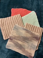 HANDMADE SET OF 5 CROCHET COTTON DISH CLOTHS OR WASH CLOTHS  NEW 