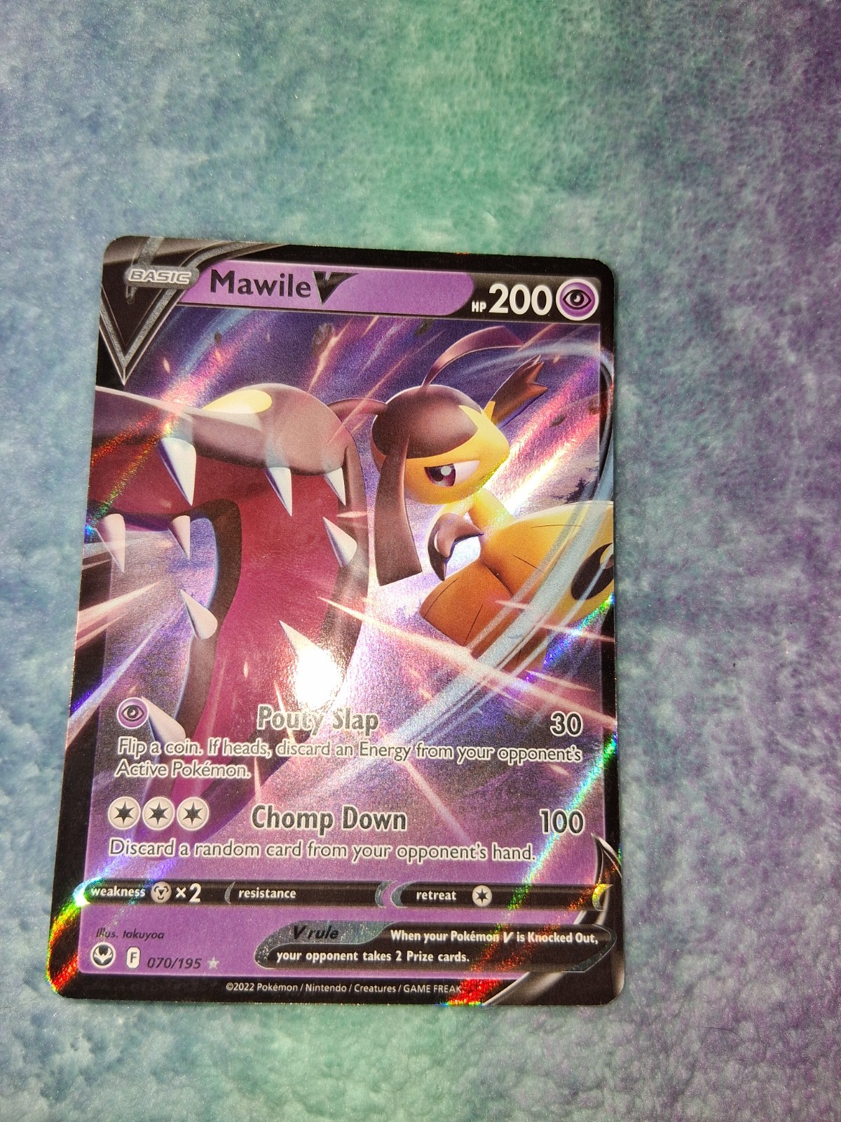 Pokemon Mawile V 70/195 Silver Tempes NM In Perfect Condition
