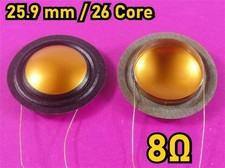 26 Core 25.9mm CCAR Round Wire Tweeter Voice Coil Same Side Outlet 8  Fast Ship