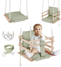 ® Altalena per Bambini, Seggiolino in Legno Da Casa Interno per Bimbi, Altalene 