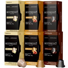 Bestpresso Coffee for Nespresso Machine 120 pods  - Caramel, Vanilla & Chocolate