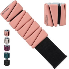 BECOJADDE Ankle Weights Set of 2 1 lb/2 lb/3 lb Each Adjustable Wrist Weigh...