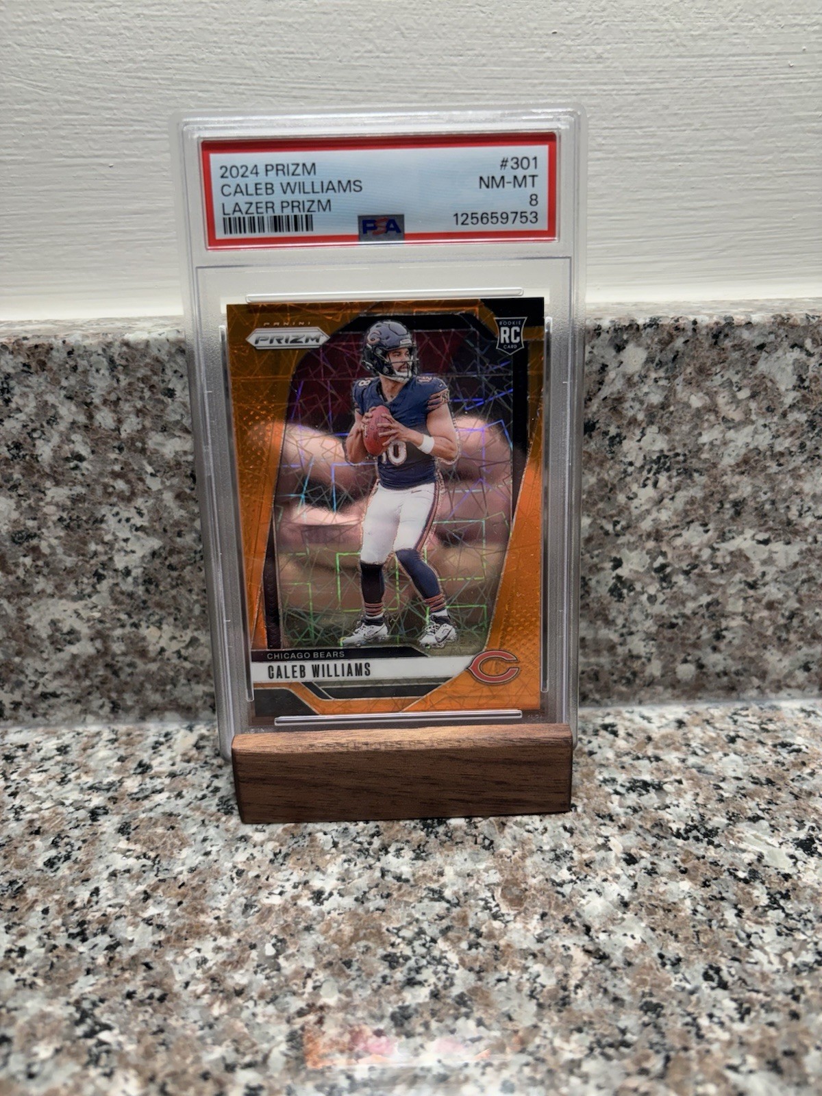 2024 Panini Prizm - Rookies Caleb Williams #301 Lazer Prizm (RC) PSA 8