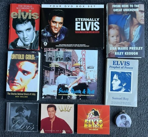 Elvis Presley Books,DVDs,CD’s And Ladies Compact Mirror