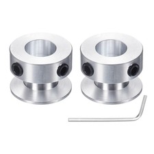 2Pcs Single Groove Pulley 10mm Fixed Bore 20mm Outer Diameter for 6mm Belt