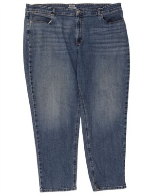 L.L.Bean Damen Classic Fit Tapered Jeans US 22 3XL W44 L29 Blau Baumwolle DY02