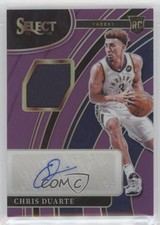 2021-22 Panini Select Rookie Jersey Purple Prizm 6/99 Chris Duarte Auto 0h28