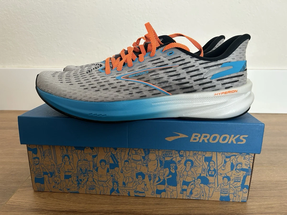 Brooks Hyperion Men\'s US 13D Grey/Atomic Blue/Scarlet Neutral Road Running Shoes Brooks Hyperion Grey Atomic Blue for sale | eBay main image 3