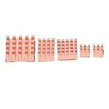 5Pcs CPU Copper Heatsink Strong Thermal Conductivity Cooling Heat Sink Set