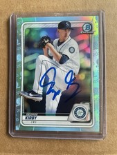 2020 Bowman Draft Base Sky Blue Chrome #BD-168 George Kirby Signed Autographed