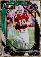 Sports Cards 2024 Panini Select Drake Maye Black And Green Shock Prizm Rookie...