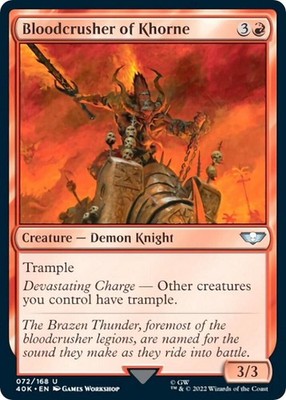 1x Bloodcrusher of Khorne - Universes Beyond: Warhammer 40,000 Near Mint - MTG