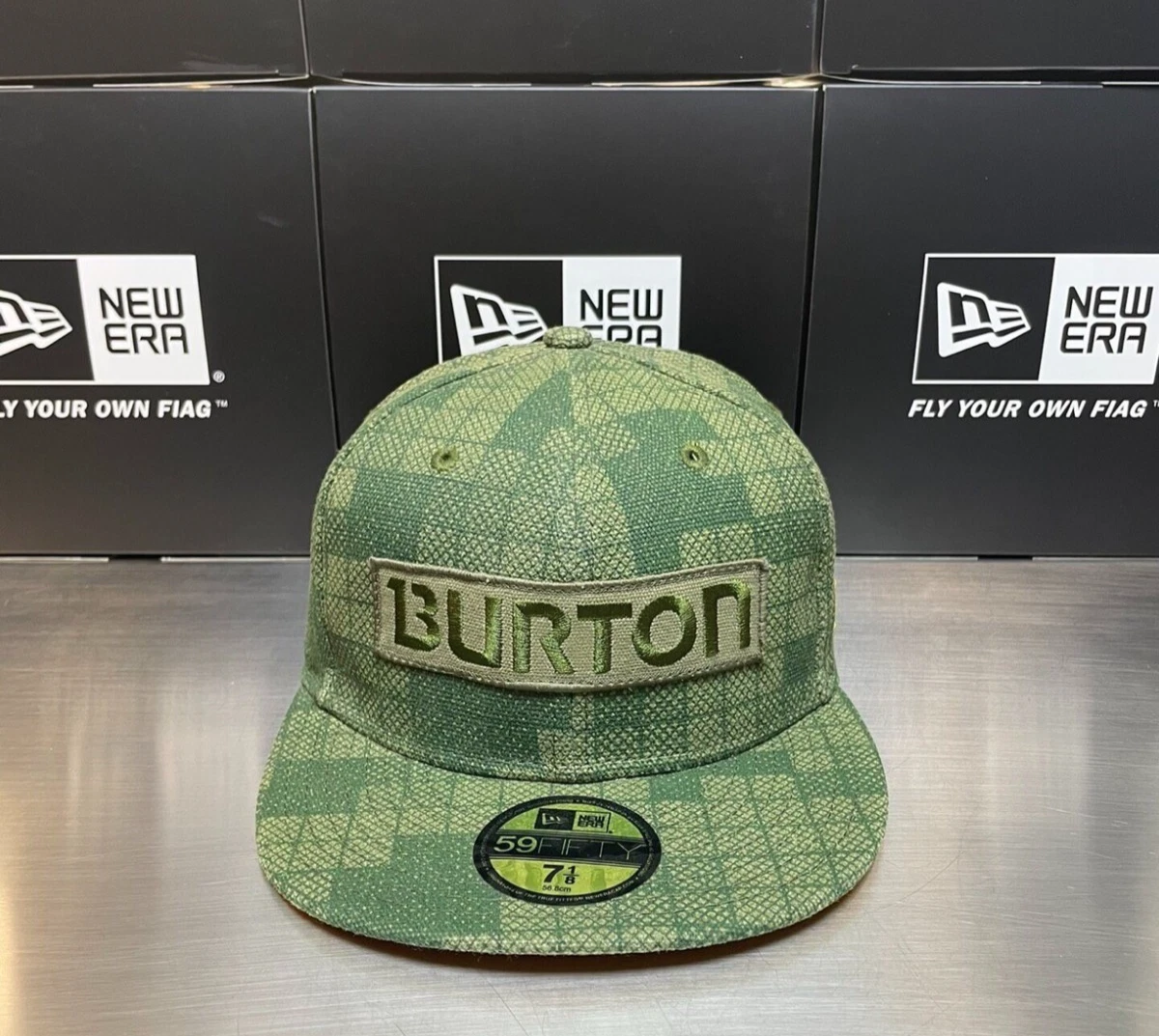 Burton X New Era Fitted Hat 59Fifty RARE Older Style Winter Snowboard Skiing
