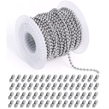 5M Stainless Steel Bead Chain 1.5/2/2.5/3Mm Ball Chain with 50Pcs Matching Adjus