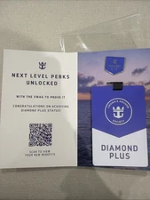 NEW Royal Caribbean Crown & Anchor Society Diamond Plus Pin & Luggage Tag Set