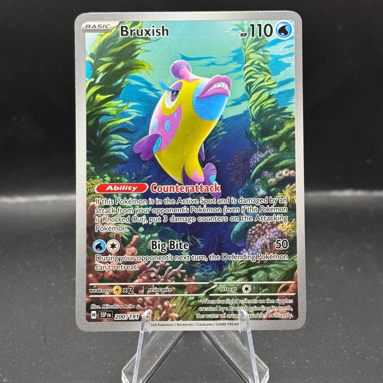 Pokémon TCG Bruxish Card 200/191 Surging Sparks Series NM