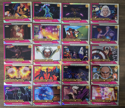 2025 Topps Finest X-Men '97 Greatest Hits Insert Full Set 1-20 (20