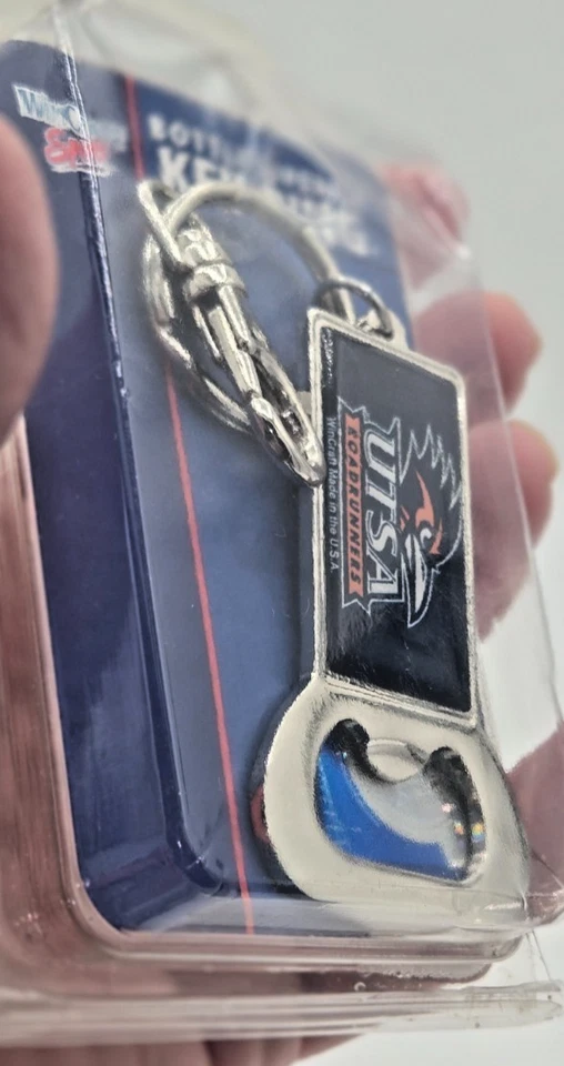 Wincraft Licensed Collegiate UTSA Texas Roadrunners Bottle Opener Key Chain NIP - Image 2 of 4