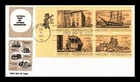 HISTORIC PRESERVATION FDC SCOTT 1443A ZIP BLOCK BAZAAR CACHET US COVER