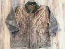FILSON Tin Cloth Packer Coat Waxed Cotton Canvas Jacket M Zip Style USA Made