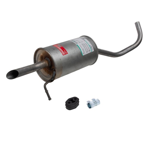 Ernst EndschalldäMpfer Auspuff Endtopf + Anbausatz FüR VW FOX 5Z 1.2 55 PS-image