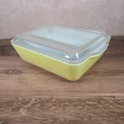 Vintage 1.5 qt Pyrex Yellow Casserole Dish With Ribbed Lid 503-C Primary Fridge