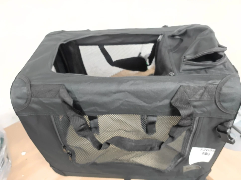 lionto Hundetransportbox faltbar für Reise & Auto, schwarz - Bild 2 von 4