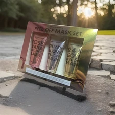 EMBRACE YOUR FACE Peel Off Mask Set Rose Water Silver Glow 24k Gold NEW