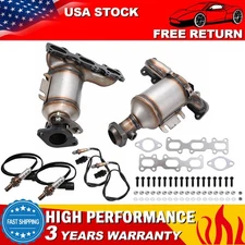 Cat Converter Set With Up+Downstream Kit For 2013 2014-2019 Ford Explorer 3.5L