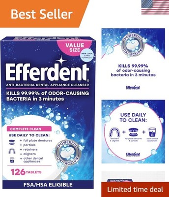 Denture Cleaner Tablets   Dental Appliances, Aligners, Mouth Guard, and Retai...
