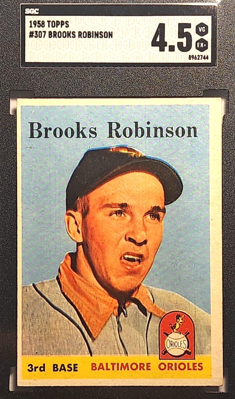 1958 TOPPS #307 BROOKS ROBINSON SGC 4.5 VG EX HOF