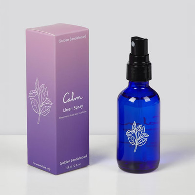 Calm Aromatherapy Spray - Golden Sandalwood - Room, Linen & Pillow Mist - 2oz