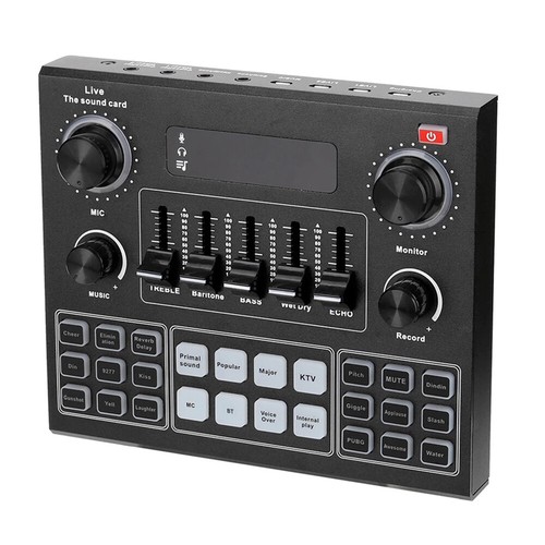 Bluetooth Sound Mixer Audio Sound Card Mixer Board Live Streaming Voice Changer - Afbeelding 13 van 18