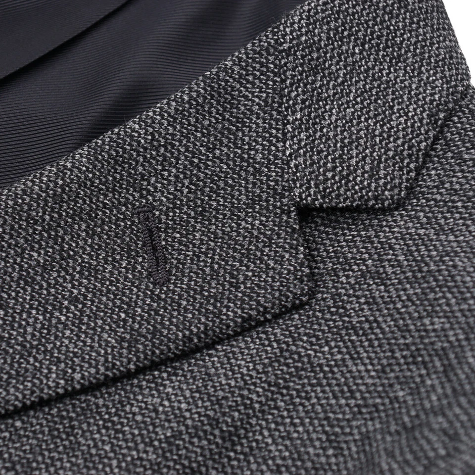 NWT $3295 SARTORIA PARTENOPEA Gray-Black Soft Patterned Sport Coat Slim 38 R - Image 3 of 4