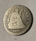 (H2) 1876 Seated Liberty Silver Quarter