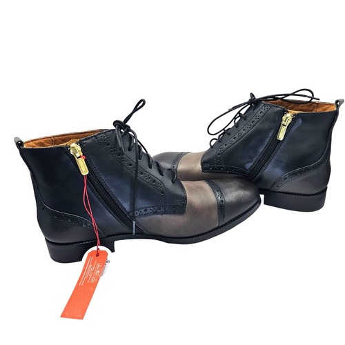 Pikolinos 8.5 Royal Flat Lace-Up Ankle Boots Lead EU 39 New w/Tag No Box - Picture 10 of 19