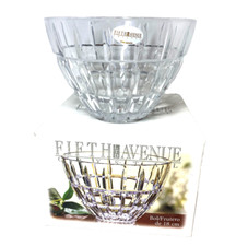 FIFTH AVENUE Crystal Emerald 7" Lead Crystal Bowl Made In U.S.A. Original Box