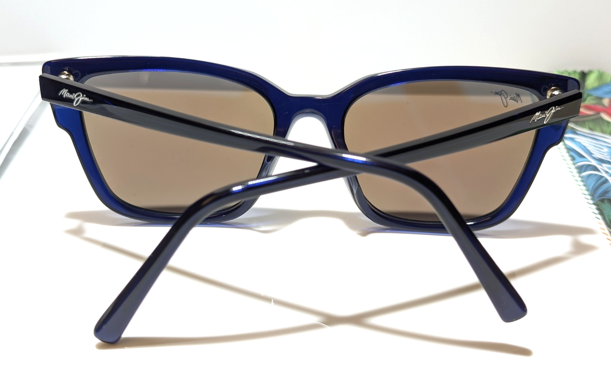 NEW Maui Jim Kou Cat Eye Navy Blue Polarized Blue Hawaii  display picture 1