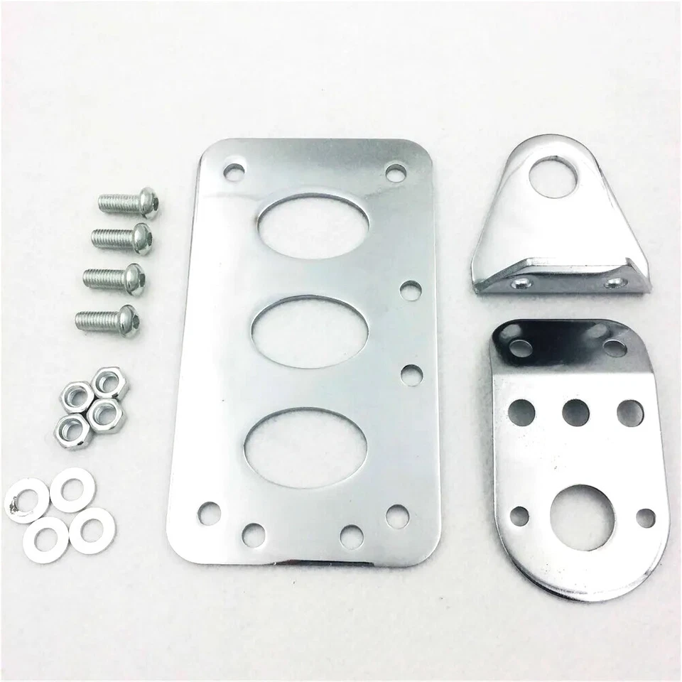 Soporte de matrícula de montaje lateral cromado para Yamaha V-Star 650 950 1100 Foto 3 de 4