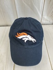 '47 DENVER BRONCOS EMBROIDERED LOGO BLUE BASEBALL HAT ADJUSTABLE STRAP