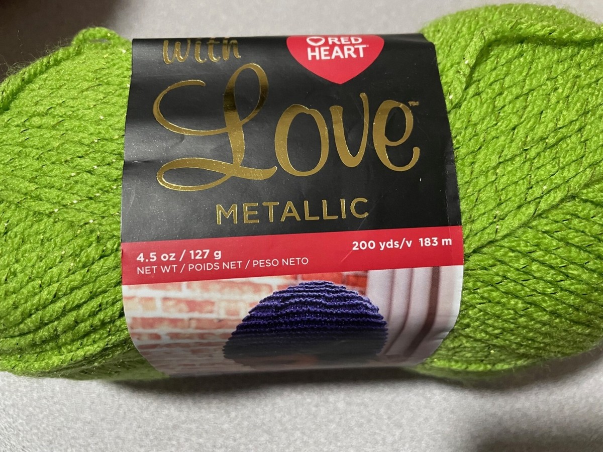 Red Heart with Love Metallic 4.5 oz skeins -Discontinued