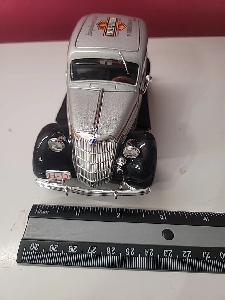 Harley Davidson 1935 Ford Sedán Banco de Entrega Escala 1:25 Diecast Modelo de Coche Foto 4 de 4
