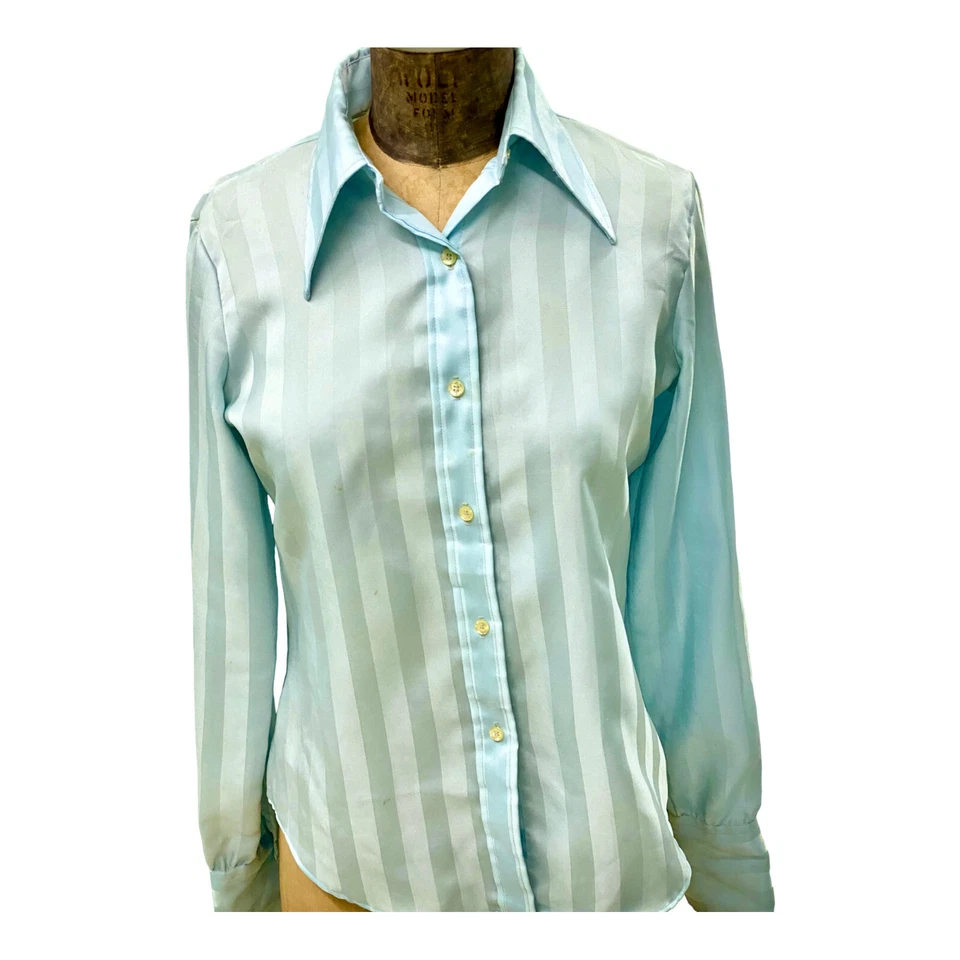 Винтажная синяя блузка Pucci (не Emilio) размер 11/12 - Изображение 2 из 4