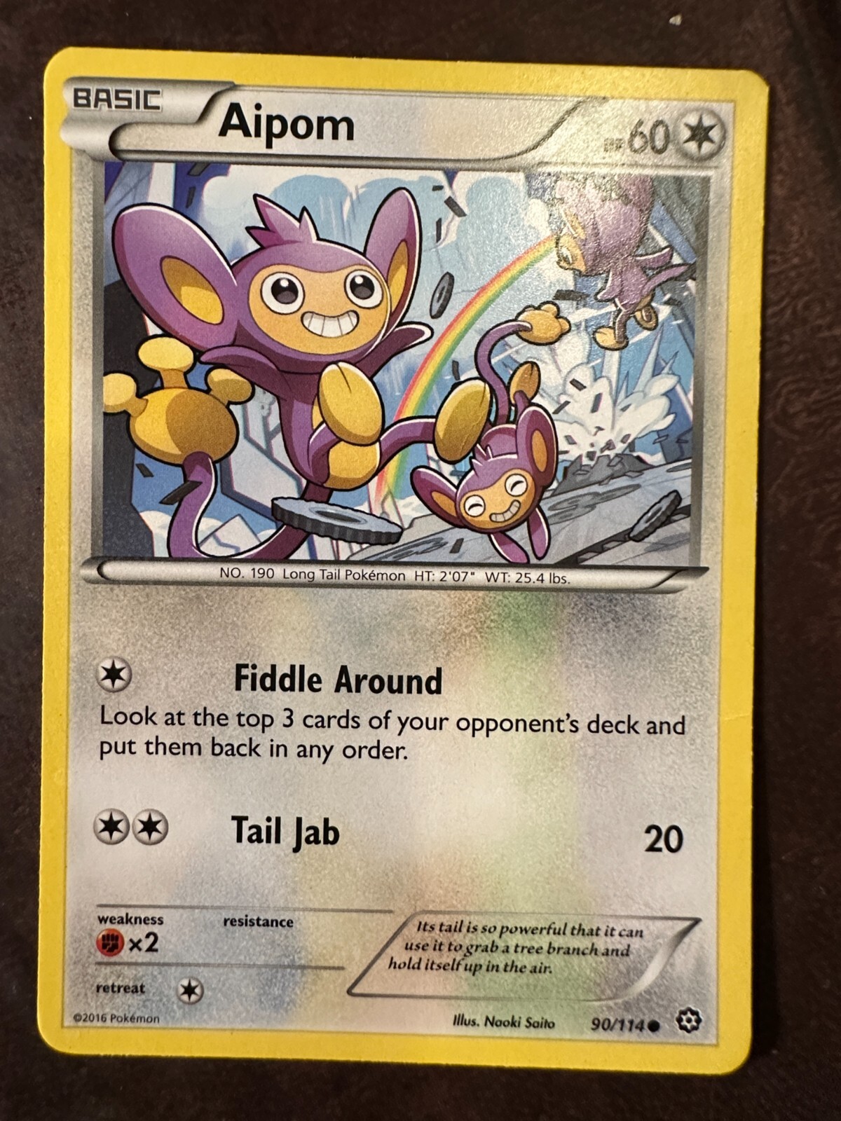 Aipom 90/114 XY-Steam Siege Regular