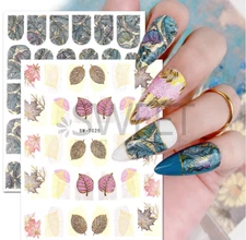 Nail Art Decals Stickers Thanksgiving Christmas Autumn Snowflake Lace Leaf NS42