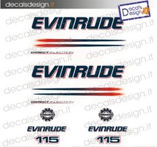 Adesivi motore marino fuoribordo Evinrude 115 cv direct injection gommone barca