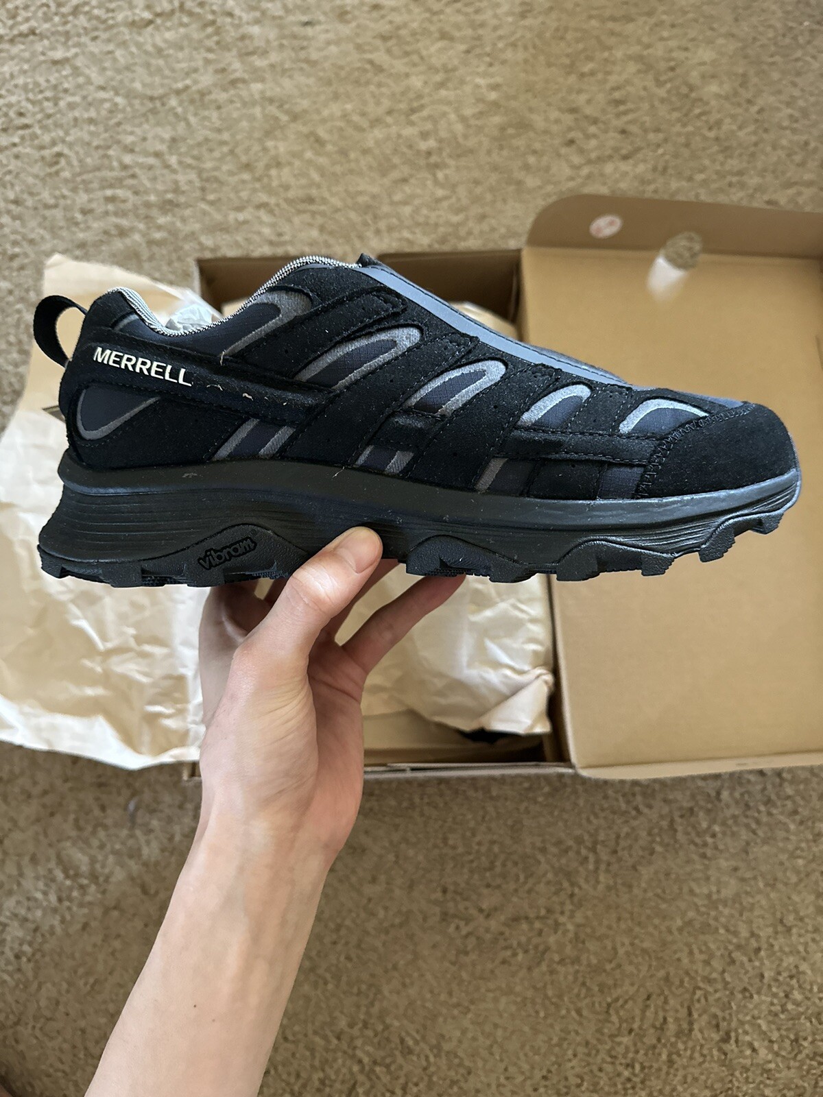 Taglia 7 Scarpe da trekking Trail Runner Merrell Moab Speed Zip GORE TEX GTX Vibram nuove con etichette