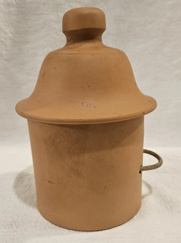 Pajarera vintage hecha a mano de arcilla de terracota hecha en Italia por Himark. Bien hecho. Foto 2 de 4