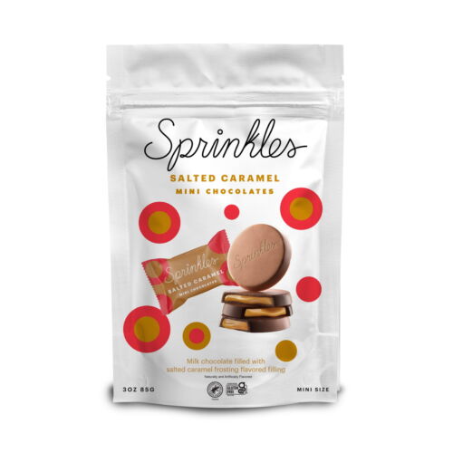 (12 count ) Sprinkles Premium Mini Salted Caramel Chocolate Bars- Pouch, new